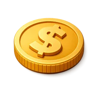 Amber Coin 3D icon