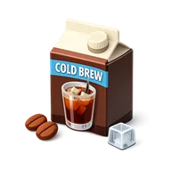 Cold Brew Carton 3D icon