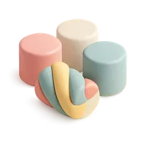 Colored Marshmallows 3D icon