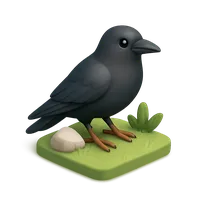 Common Crow 3D icon