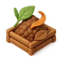 Compost Pile with Greens and Browns 3D icon