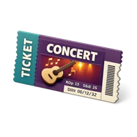 Concert Ticket 3D icon