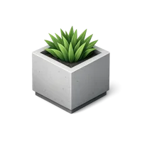 Concrete Planter 3D icon
