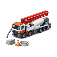Concrete Pump Truck 3D icon