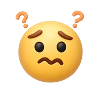 Confused Face 3D icon