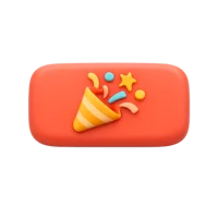 Congrats Button 3D icon