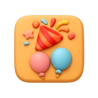 Congratulations Button 3D icon