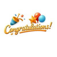 Congratulations 3D icon