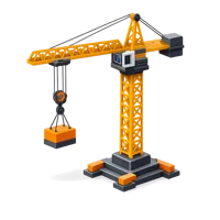 Construction Crane 3D icon