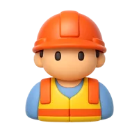 Construction Worker 3D icon