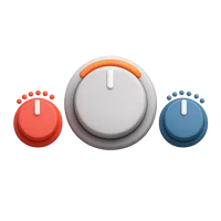 Control Knobs 3D icon