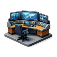 Blue Control Room 3D icon