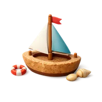 Cork Sailboat 3D icon