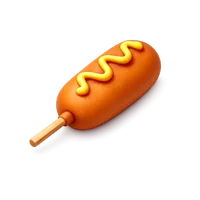 Orange Corn Dog 3D icon