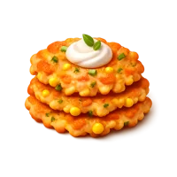 Corn Fritters 3D icon