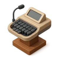 Courtroom Stenographer Keyboard 3D icon