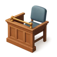 Court Room Witness Stand 3D icon