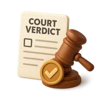 Court Verdict Form 3D icon