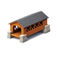 Covered Bridge 3D icon