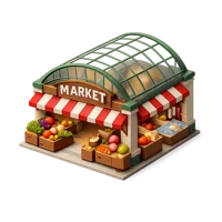 Covered Market 3D icon
