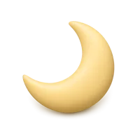 Crescent Moon 3D icon