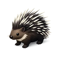 Crested Porcupine 3D icon