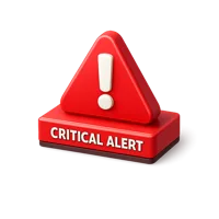 Critical Alert 3D icon