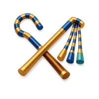 Crook and Flail 3D icon