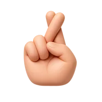 Crossed Fingers 3D icon