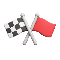 Crossed Flags 3D icon