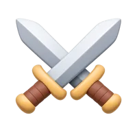 Crossed Swords 3D icon