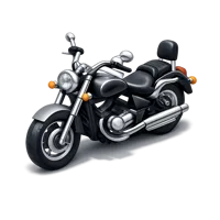 Cruiser Motorcycle 3D icon