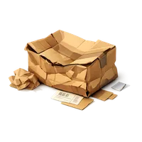 Crushed Cardboard Box 3D icon