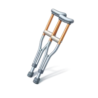 Crutches 3D icon