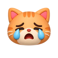 Crying Cat 3D icon