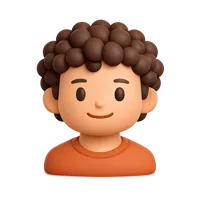 Curly Hair Man 3D icon