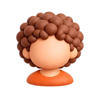 Curly Hair Person 3D icon