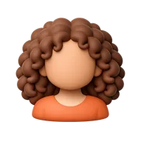 Curly Hair Woman 3D icon