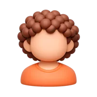 Curly Haired Person 3D icon