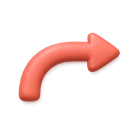 Curved Arrow 3D icon