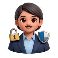 Cybersecurity Analyst Avatar 3D icon