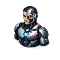 Cyborg 3D icon