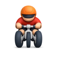 Cyclist 3D icon