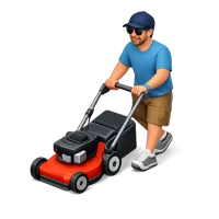 Dad Mowing 3D icon