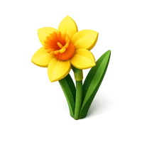 Daffodil 3D icon