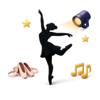 Dancer Silhouette 3D icon