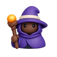 Dark Skin Mage 3D icon