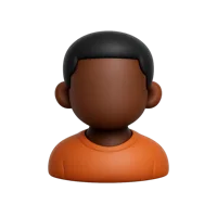 Dark Skin Person 3D icon