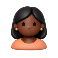 Dark Skin Woman 3D icon