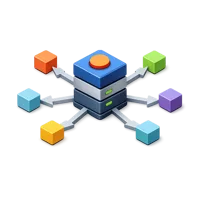 Decentralization 3D icon